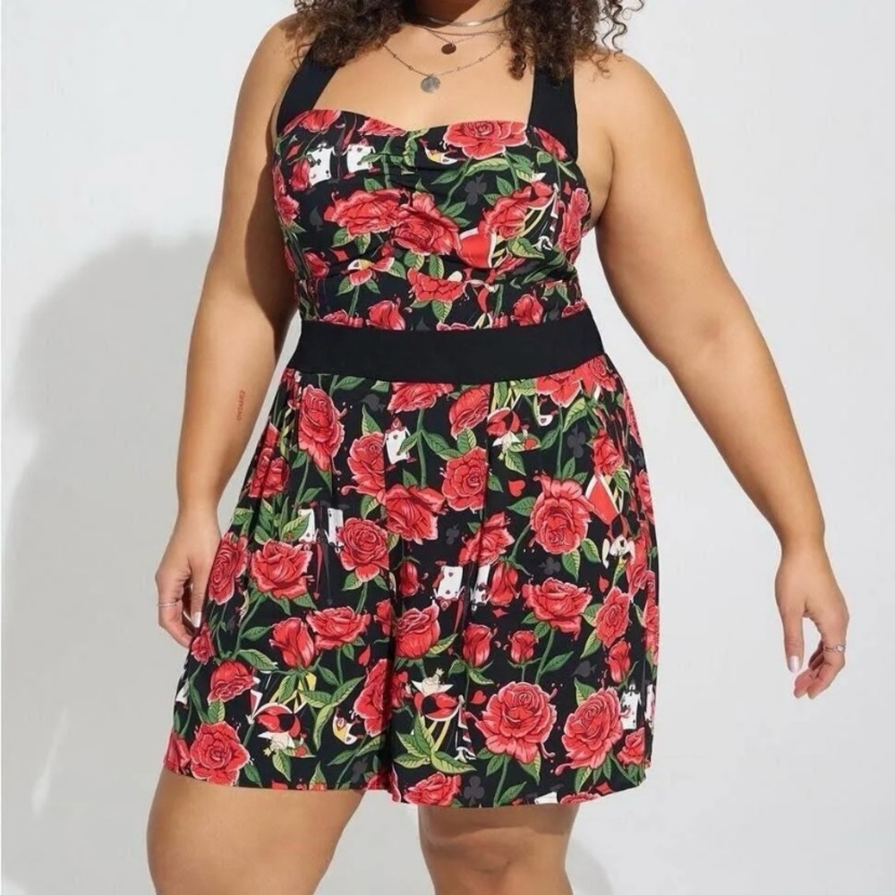 Torrid Alice in Wonderland Queen of Hearts Romper Size 26